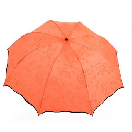 日韩国创意太阳伞遮阳伞 防紫外线雨伞防晒彩虹伞 橙色图片