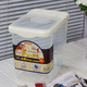 圣强 大号米桶保鲜大米透明储米器储米箱带滑轮送量杯 可装30斤 白色