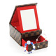 开馨宝 大镜子抽屉式首饰盒/储物盒/化妆品盒-咖啡色格子（K8511-1）