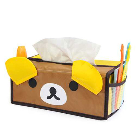 开馨宝可爱动物长形纸巾盒/纸巾抽-咖啡熊