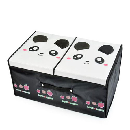 开馨宝可爱动物双盖毛衣收纳箱/整理箱-熊猫（K8225）图片