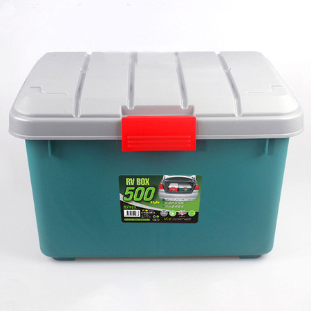 圣强 车载箱 收纳箱塑料大号 整理箱 储物箱 环保无味 承重120KG绿色图片