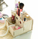 实用二代镂空木质收纳盒 化妆盒橡色