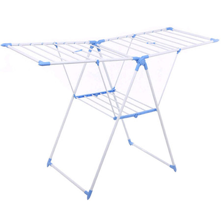 蝴蝶型晒衣架可折叠翼型晾衣架蓝色大图片