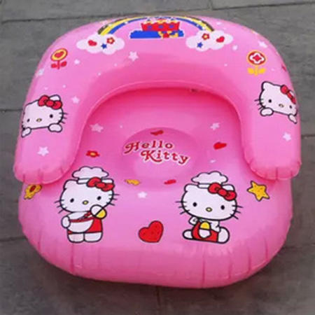 充气沙发HelloKitty凳子KT猫迪斯尼儿童座椅折叠板凳送修补包图片