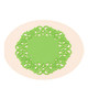 时尚蕾丝镂空硅胶杯垫 彩色防滑隔热垫 绿色20片