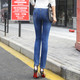 D2017新款韩版女式牛仔裤修身显瘦高腰弹力牛仔裤女士小脚长裤