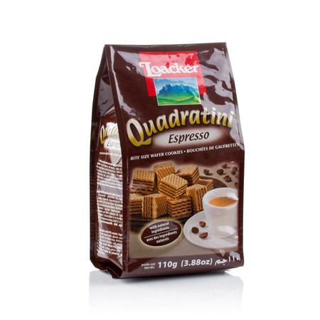 莱家威化食品 饼干 零食小吃 食品粒粒装 特浓咖啡味110g/袋