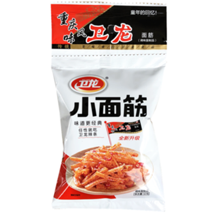 【海南海口】卫龙辣条小面筋32g麻辣小吃80后休闲小辣片网红零食