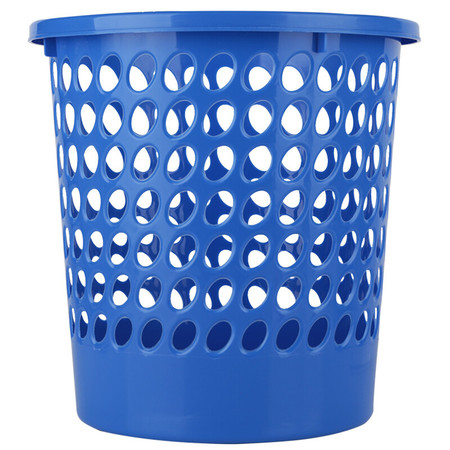 得力（deli）废纸篓塑料/金属垃圾桶长久耐用 经济实惠 办公家用 9556塑料圆形纸篓图片