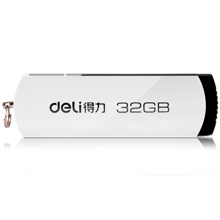 得力（deli）高速U盘32G优盘迷你金属外壳闪存卡存储盘 3753金属U盘32G