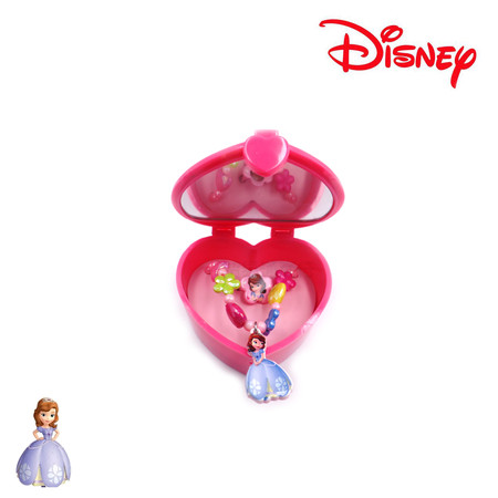包邮Diseny/迪士尼正版苏菲亚可爱儿童女孩项链套装化妆镜首饰盒