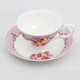 利和陶瓷 国色天香 欧式英伦下午茶杯 陶瓷茶杯 杯子 花茶杯 咖啡杯 欧式贵族茶杯 杯子带碟子一套2