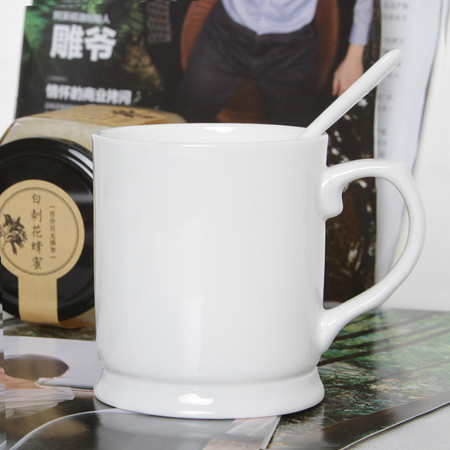 利和陶瓷纯白马克杯咖啡杯牛奶杯骨瓷杯子水杯陶瓷餐具小容量杯子