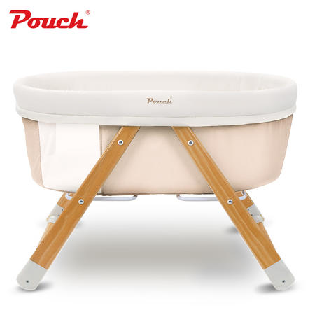 pouch婴儿床实木宝宝床环保摇篮床多功能便携式可折叠旅行摇床H26图片