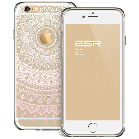 ESR亿色 iPhone6/6S手机壳4.7新款创意图腾 苹果六手机套复古防摔 图腾系列-红粉彼岸花