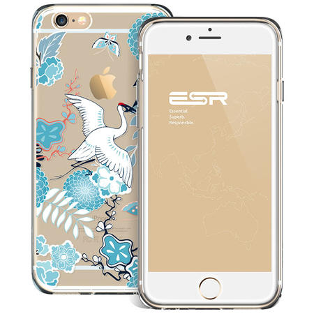ESR亿色 iPhone6/6S手机壳4.7新款创意图腾 苹果六手机套复古防摔 图腾系列-镜花鹤舞图片