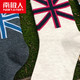 南极人米字旗男士中筒袜5双装 MM0346