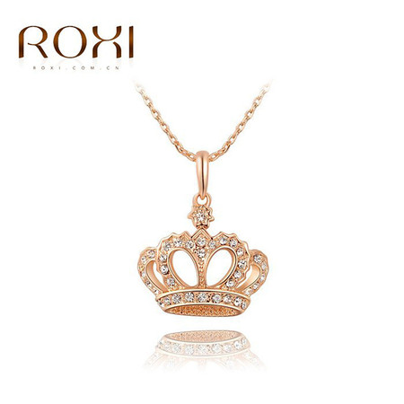 ROMAD  2030007410 时尚钻石项链妃子饰品 尊贵个性皇冠玫瑰金吊坠图片