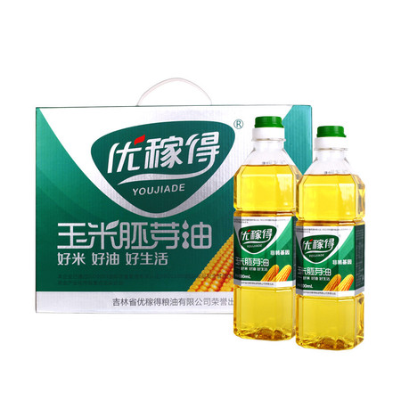 优稼得 食用油 玉米胚芽油 非转基因 900mL*5礼盒图片