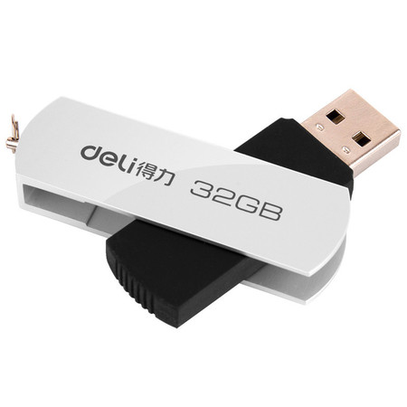 得力/DELI  3753 U盘32G优盘金属外壳闪存卡 USB2.0存储盘图片