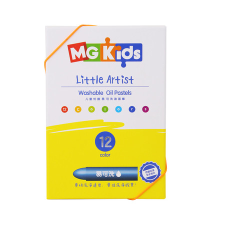 晨光M&GKIDS优握易可洗学生油画棒儿童蜡笔12色ZGM91127