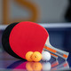 F2310乒乓球拍(正红反黑)(2个/副)   双面反胶乒乓球拍两支3球