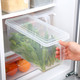 艾多 两只装带手柄保鲜盒水果蔬菜储物盒冰箱收纳盒食物食品储藏盒