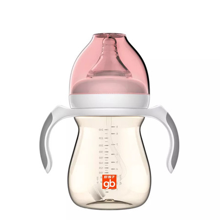 好孩子/gb 小饿魔婴儿奶瓶母乳实感宽口径带手柄PPSU奶瓶240ml图片