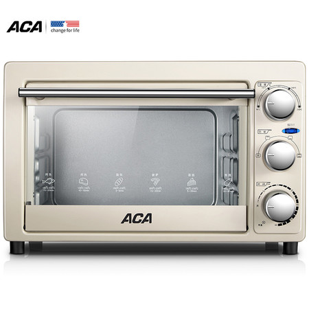 北美电器/ACA ATO-M16A电烤箱家用迷你16L烘焙烤箱  奶白色