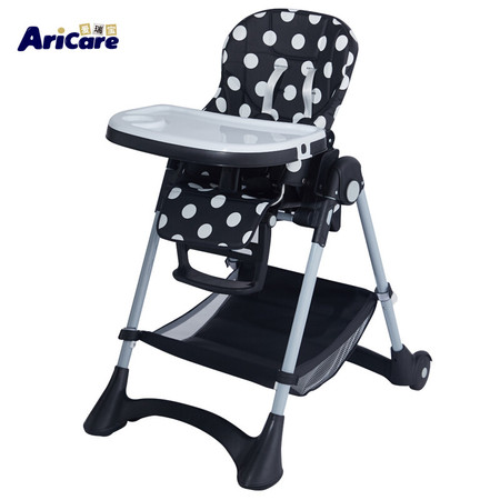 爱瑞宝 （ARICARE） 儿童餐椅多功能便携式宝宝婴儿餐桌可折叠可坐可躺带轮 1014