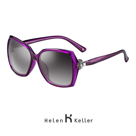 海伦凯勒太阳镜女潮偏光方框时尚女士眼镜款墨镜H8512图片