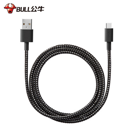 公牛（BULL） J610B(S)公牛红尼龙编织数据线type-c接口支持 J610B