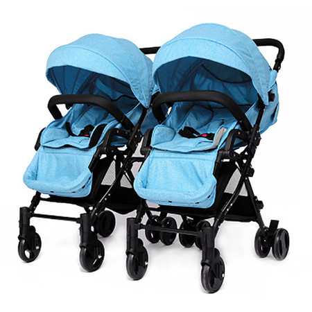 华婴双胞胎婴儿推车可拆分可坐可躺双胞胎胎轻便婴儿推车8007