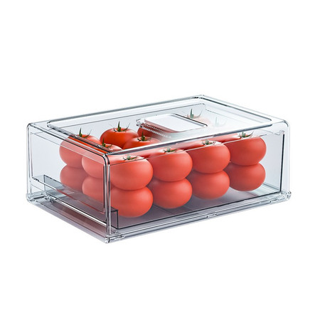 拜杰（Baijie）冰箱专用保鲜收纳盒厨房整理冷冻抽屉式食品蔬菜鸡蛋储物盒子大号JL-104图片