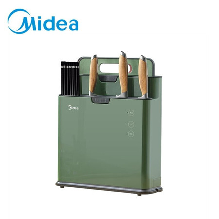 美的（Midea）砧板刀具架紫外线杀菌秸秆砧板专板专刀分类收纳智能配2块砧板绿色XSA1K01图片