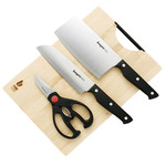 拜格（BAYCO）拜格厨具套装4件套砧板菜刀剪刀组合CJTZ-922