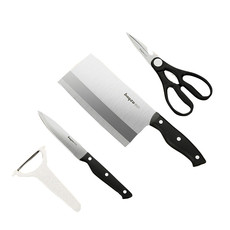 拜格（BAYCO） 菜刀家用不锈钢厨房切菜刀水果刀厨师4件套ZH7304