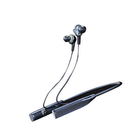 OKSJ 蓝牙耳机挂脖式运动颈挂式无线跑步磁吸双动圈四喇叭大电量超长待机数显OKSJ-A15图片