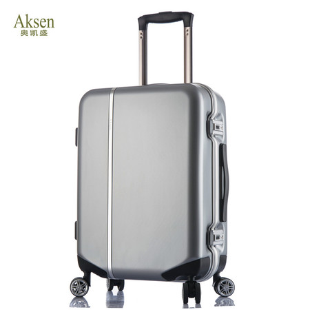 奥凯盛（AKSEN）铝框24英寸行李箱360度8轮万向轮密码拉杆箱8236-24