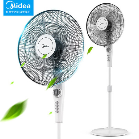 美的/MIDEA 电风扇立式广角摇头低燥电扇易拆洗三页三挡机械款定FSA40YE图片