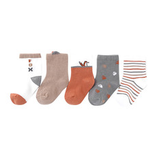 班杰威尔（BANJVALL）婴儿袜子秋冬宝宝袜子新生儿袜5双装