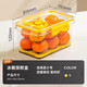 禧天龙PET冰箱食品级加高小号透明食物收纳盒带沥水板单只装H-8859
