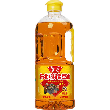 鲁花  东北熟榨老豆油系列 熟豆油，不用炸锅 2L