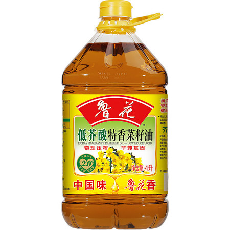 鲁花 低芥酸特香菜籽油4L 非转基因 压榨 粮油 食用油图片