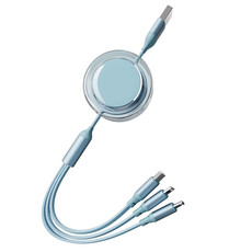 幻响（I-MU） 三合一充电线伸缩便携收纳USB-C小布丁伸缩收纳线支持快充HD-E24