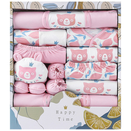 班杰威尔（BANJVALL）新生儿礼盒婴儿衣服纯棉套装刚出生男女宝宝用品满月礼品 四季柠檬熊图片