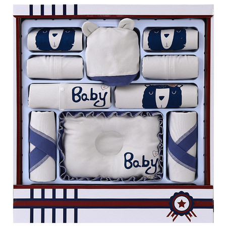 班杰威尔/banjvall 婴儿衣服纯棉新生儿礼盒20件套四季熊宝贝