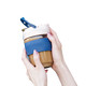 BTIF 玻璃水杯便携咖啡杯350ml双饮玻璃杯B020101STR