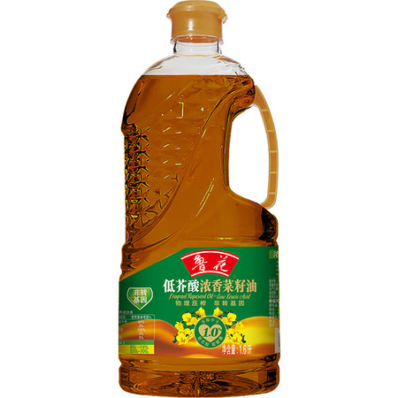 鲁花 低芥酸浓香菜籽油非转基因物理压榨 1.6L/瓶